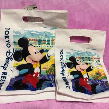 [ 새상품 ] 미키 & 미니 토트백 쇼핑백 디자인 2세트