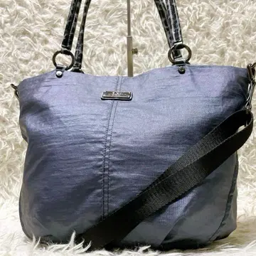 EVEX by KRIZIA 메타 나일론 토트백 2way 네이비