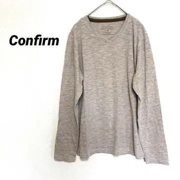 3098M 컨펌 긴팔 티셔츠 롱티 상의 V넥 남성용 M