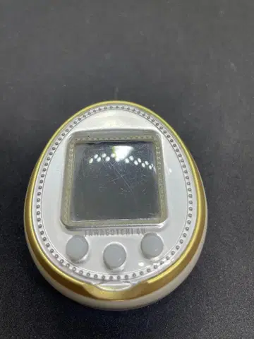 알 모양 디지털 반려동물 화이트/골드