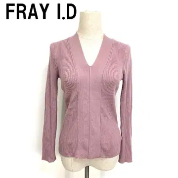 A7400 프레이 아이디 긴팔 니트 울 리브 핑크 보라색 one