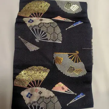 나고야 오비 부채 문양 수 원씨 향 미사용품 컨디션 최상 쇼와 레트로