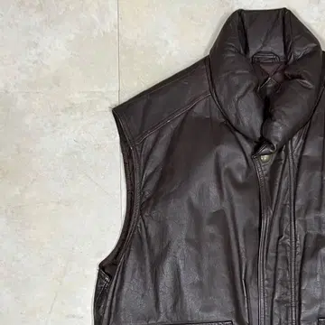 Eddie Bauer leather vest brown L