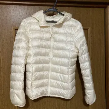 UNIQLO 후드 부착 다운 자켓 M 아이보리