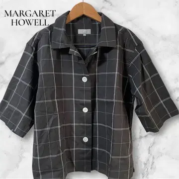 새상품급 2023 모델 마가렛호웰 체크 코튼 린넨 셔츠
