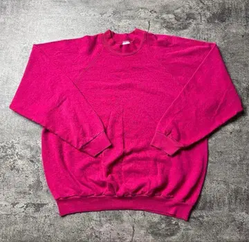 80s~90s 핑크 래글런 슬리브 맨투맨 프룻 오브 더 룸