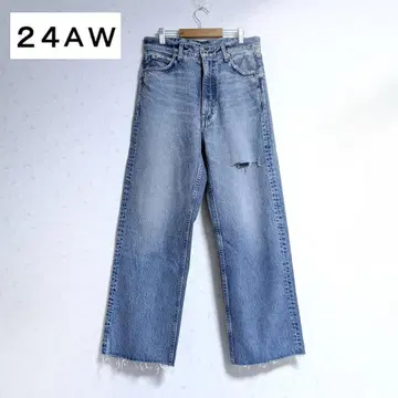 고품질 24SS Plage Damaged 데님 데미지 빈티지풍