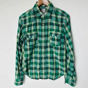 JELADO 제라드 체크 무늬 웨스턴 셔츠 숏 혼