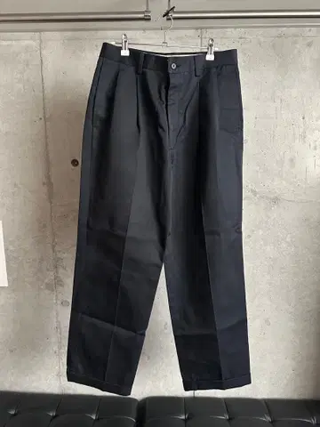 EDWIN 더블 플리츠 슬랙스 블랙 팬츠 빈티지