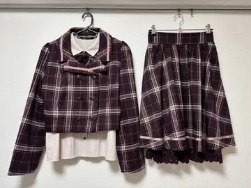 axes femme 셋업 3세트 (블라우스만 M 사이즈) 와인색