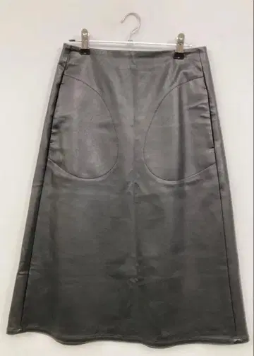 TOMORROWLAND 신세틱 가죽 미들 기장 스커트 34 일본제