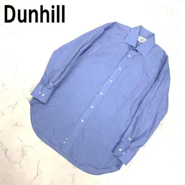 A7408 던힐 긴팔 셔츠 면 코튼 파랑 블루 40-80