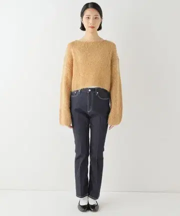 IENA 이에나 핸드모헤어 풀오버 니트 카멜