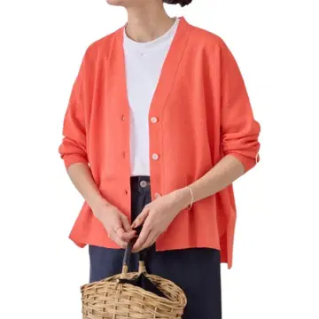 새상품급 BEARDSLEY 비어즐리 New 사라토 가디건 오렌지