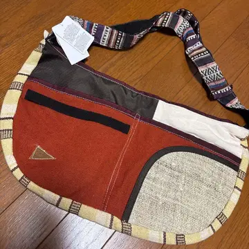 아니마 네팔제 숄더백 오렌지