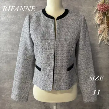 RIFANNE 포멀 노카라 자켓 트위드 빅 사이즈 11