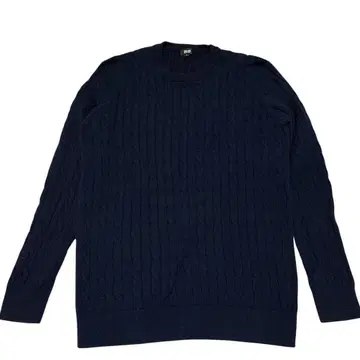 유니클로 케이블 니트 스웨터 XL 네이비 캐시미어 혼방