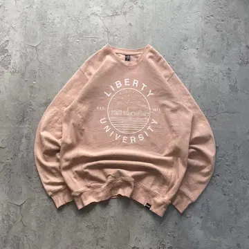 USA 구제 의류 LIBERTY 프린트 맨투맨 트레이닝복 L 사이즈 핑크