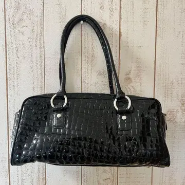 COCCO FIORE 코코 피오레 악어 엠보싱 핸드백 블랙