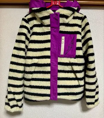 Candy Stripper 리버서블 플리스 보아 자켓