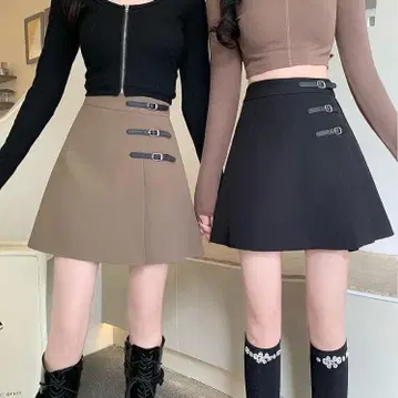 [ 마지막 1개 블랙 ] 빅 사이즈 여성용 스커트 미니 스커트 즉시 배송