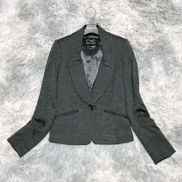 쿠 드 샹스 36 테일러드 자켓 무지 그레이 출퇴근 졸업식 울