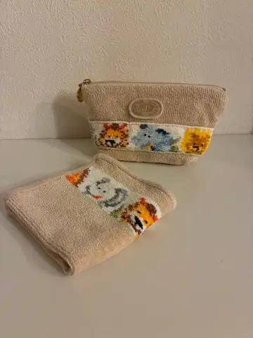 FEILER 페이러 애니멀 보더 파우치 & 타월 손수건 세트 동물