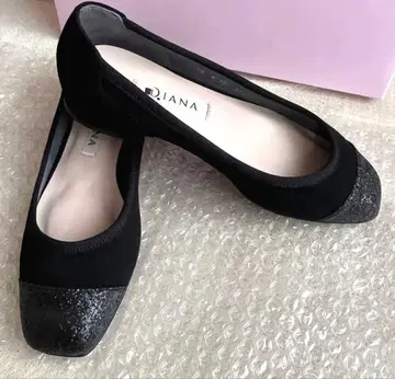 다이애나 플랫 펌프스 21cm 스웨이드 글리터