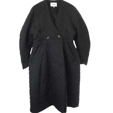 [ 가격 인하 가능 ] 엔폴드 도트 퀼팅 코트 38 블랙