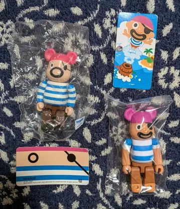 [ 신 구 검은 수염 위기일발 ] 베어브릭 내부 가방 미개봉 카드 포함