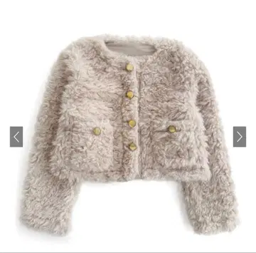 [ GRL ] 골드 버튼 시프 퍼 자켓[on326]