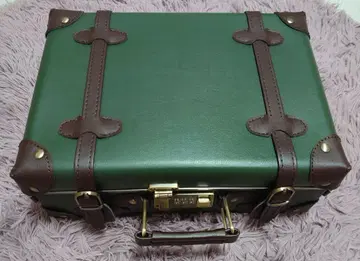 [ 새상품급 ] 트렁크 케이스 숄더 레트로 그린 브라운