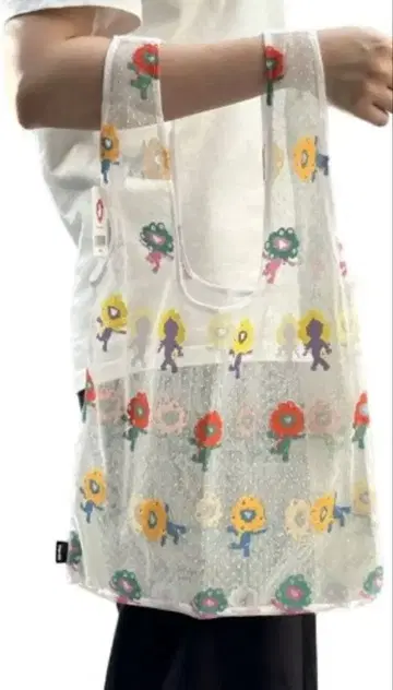 미야쿠미야쿠 레이스 오사카 간사이 만박 에코백 멀티 컬러 보더