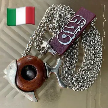 앤티크 롱 목걸이 이탈리아 실버 각인 있음 체인 빈티지