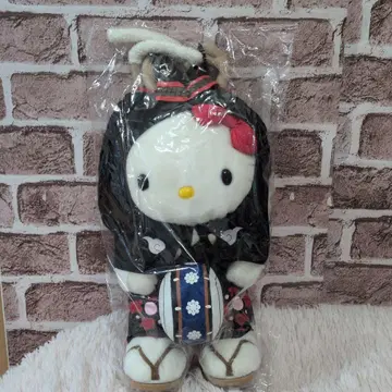 [ 초레어! 미개봉 ] 이와테 지역 한정 키티 사슴춤 큰 봉제 인형