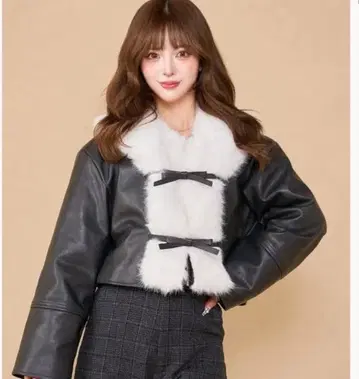 Darich 리본 벨트 빈티지 가죽 자켓