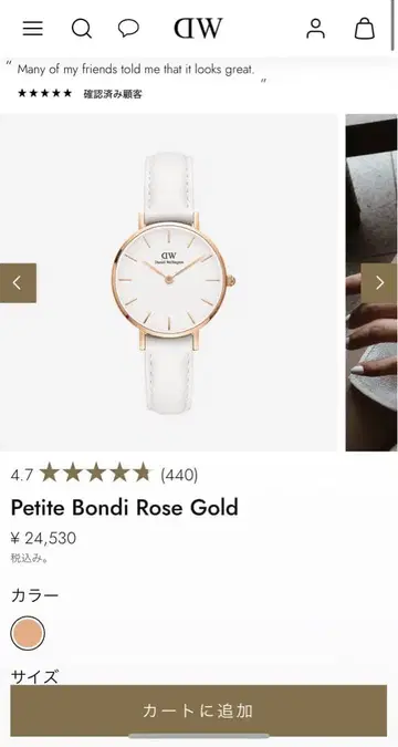 Petite Bondi Rose Gold 시계