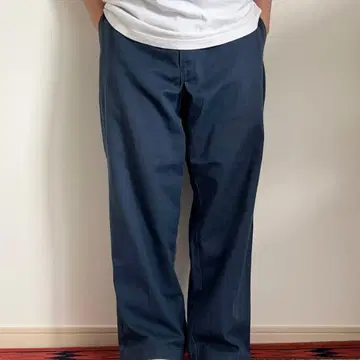 USA 기획 Dickies 874 워크 팬츠 네이비 센터 프레스