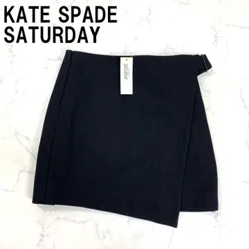 A7418 택 포함 새상품 케이트 스페이드 새터데이 스커트 울 블랙 0