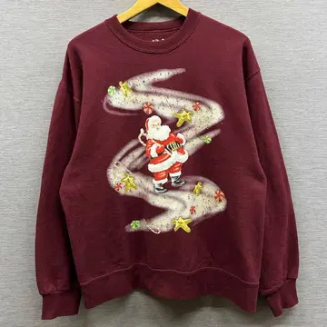 구제 맨투맨 트레이닝복 산타클로스 크리스마스 프룻 오브 더 룸