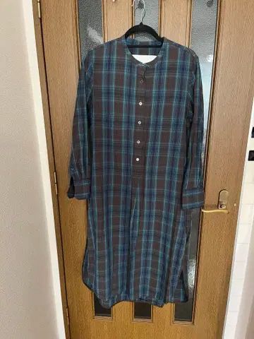 TICCA 체크 무늬 셔츠 원피스 긴팔