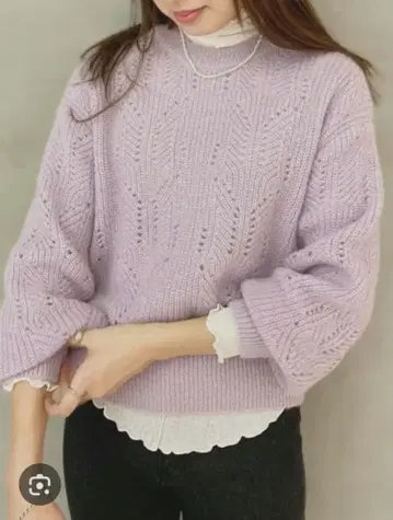 타임세일 ROPE 시스루 모헤어 니트