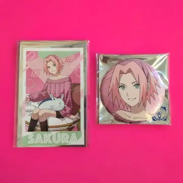 NARUTO 나루토 사쿠라 캔뱃지 카드