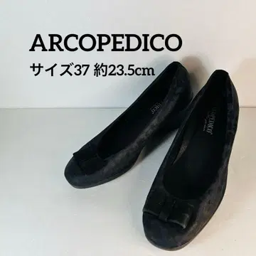 아르코페디코 리본 포함 블랙 웨지솔 펌프스