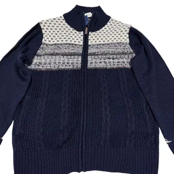 택 포함 새상품 TAKA-Q 니트 자켓 M 지퍼 케이블 니트