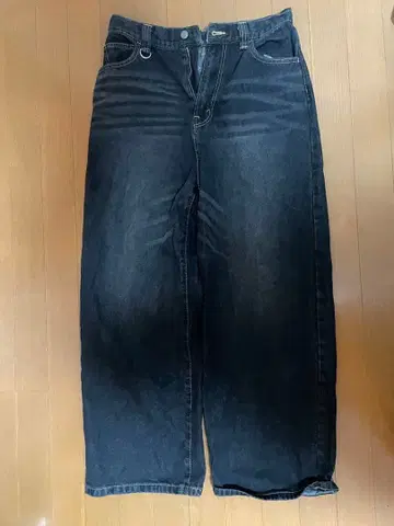 WETTEMPT 오버다이 와이드 데님 팬츠