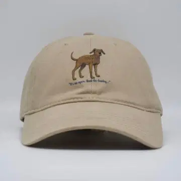개 프린트 베이지 OTTO 자수 캡 Cowdog 구제 의류