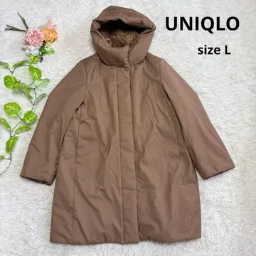 [유니클로] 새상품급 하이브리드 다운 코트 브라운 L 사이즈