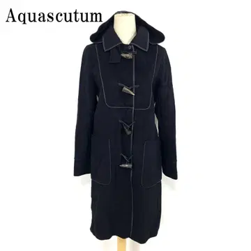 LA9036 아쿠아 스큐텀 더플 코트 블랙 울 캐시미어 9