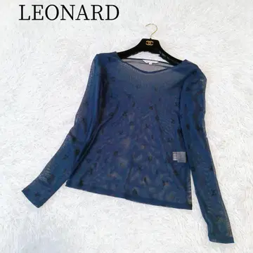 [LEONARD/레오나르] 긴팔 셔츠 시어 로고 레이어드 비침 일본제